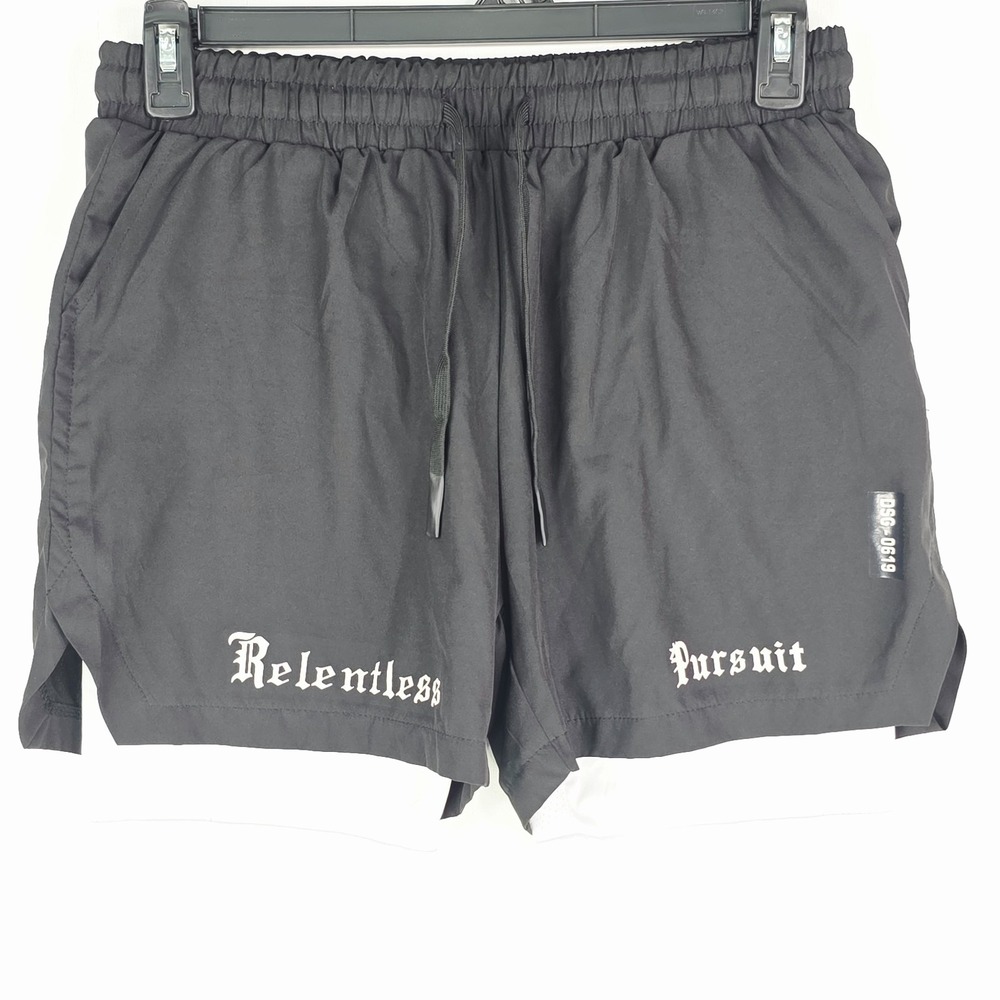 ASRV Tetra-Lite Lined Training Short Men Medium Black 4-Way Stretch DSG-0619